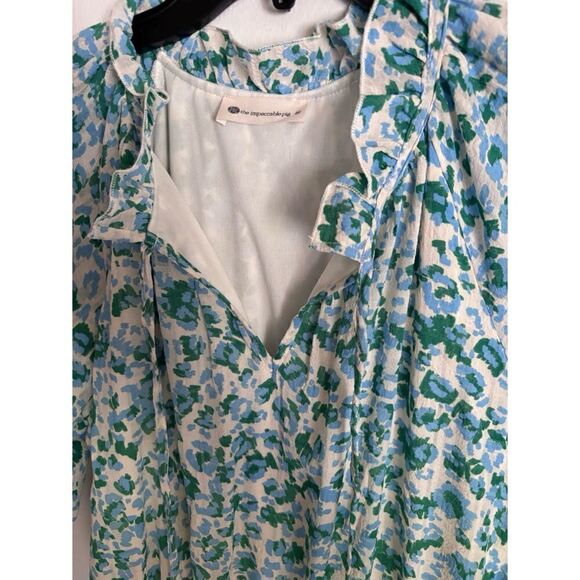 The Impeccable pig Catch Their Eye Green Ditsy Floral Dress Size M/ Pristine - Picture 9 of 11